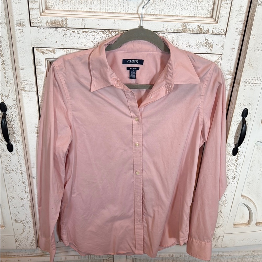 Chaps Pink Button Down Shirt for Women